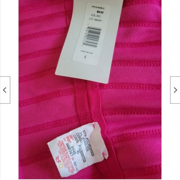 NWT JS Signature Fitted Off the Shoulder Pink Bodice Top 6 - Picture 11 of 14